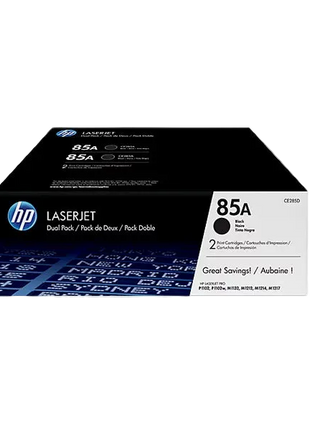 HP 85A 2-pack (CE285AD) Black Original LaserJet Toner Cartridges - HP toner