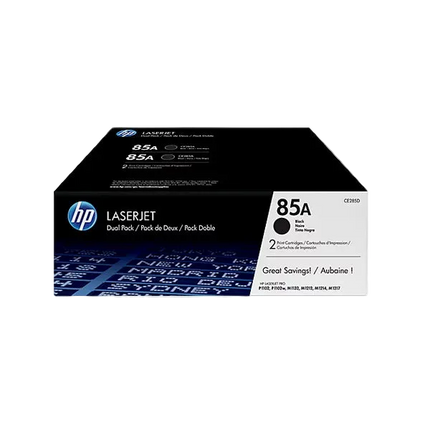 HP 85A 2-pack (CE285AD) Black Original LaserJet Toner Cartridges - HP toner