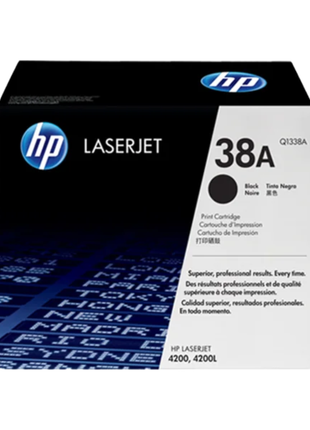 HP 38A Black Original LaserJet Toner Cartridge (Q1338A)