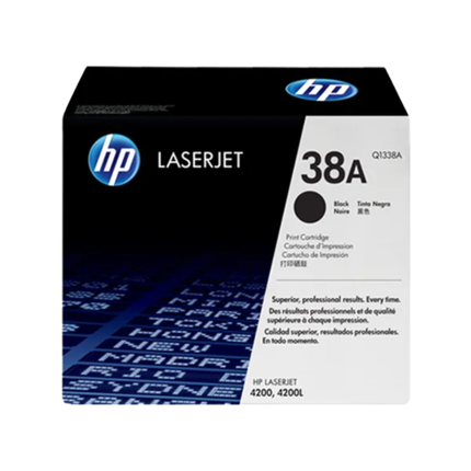 HP 38A Black Original LaserJet Toner Cartridge (Q1338A)