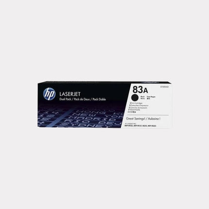 HP 83A 2-pack Black Original LaserJet Toner Cartridges (CF283AD)